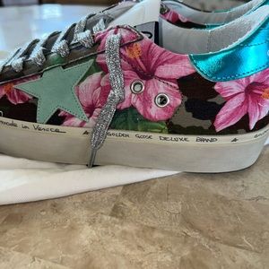 Golden Goose Hi Star Floral -Camouflage Hibiscus sneakers 8